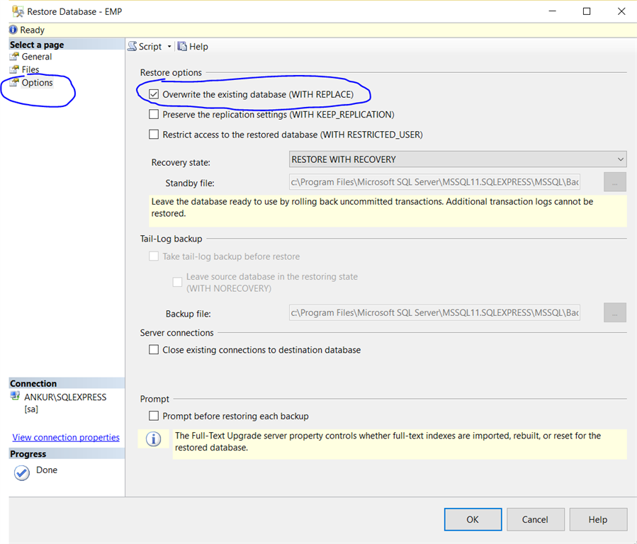 SQL Server Database Backup and Restore