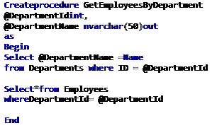 Dbml execute stored procedure with parameters