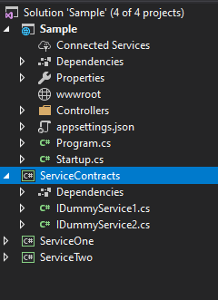 Resolve Dependencies Using MEF And Built-In IoC Container Of ASP.NET Core