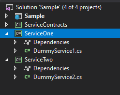 Resolve Dependencies Using MEF And Built-In IoC Container Of ASP.NET Core