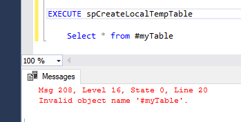 Temporary Tables In SQL Server