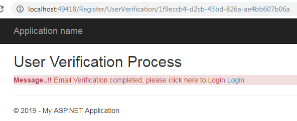 User Registration And Login Form With E-Mail Notification In MVC