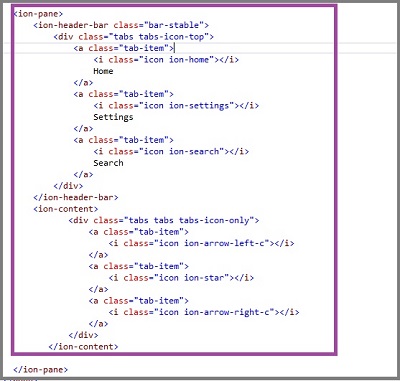 Using Ionic Tabs Control Classes In Visual Studio 2015