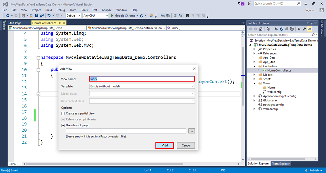 Learn About ViewData, ViewBag And TempData In ASP.NET MVC