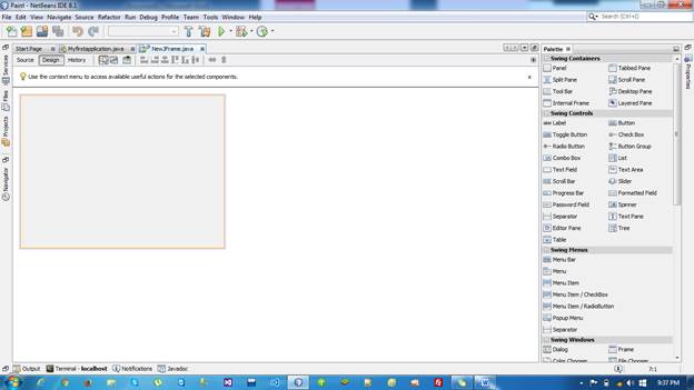 Working In NetBeans IDE (Integrated Development Environment)