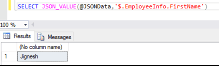 Working with JSON in SQL Server