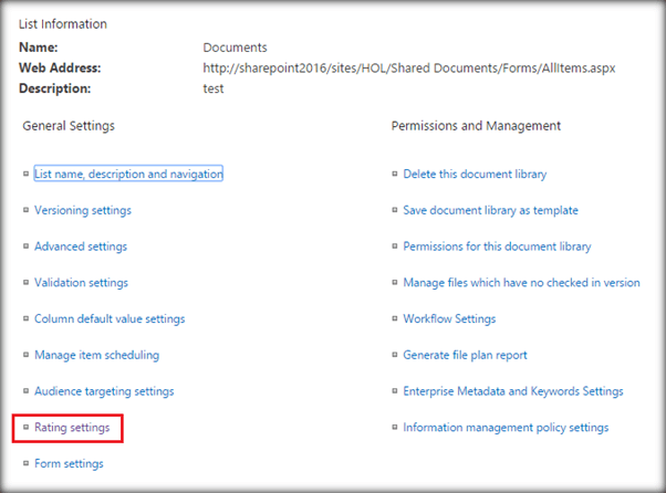 How to Rate and Like items and documents in SharePoint