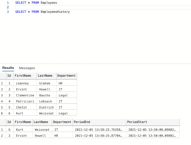 Working With Temporal Tables In EF Core 6.0