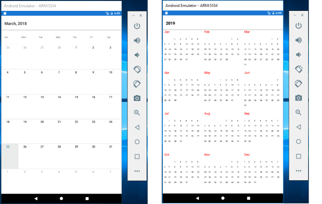 Xamarin.Forms - Calendar Control in Syncfusion