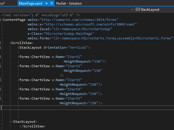 Xamarin.Forms - Microcharts App