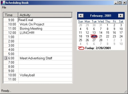 Schedule Program Using C#