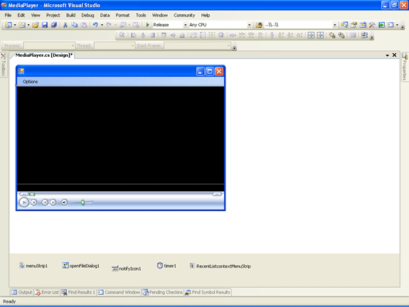 Enhanced Windows Media Player using VS 2005 in C#